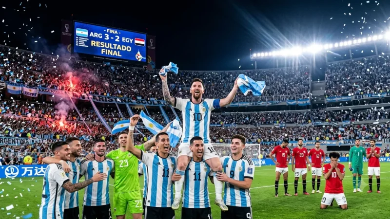 Argentina remonta um 0-2 nos minutos finais e elimina o Egito do Mundial 2026